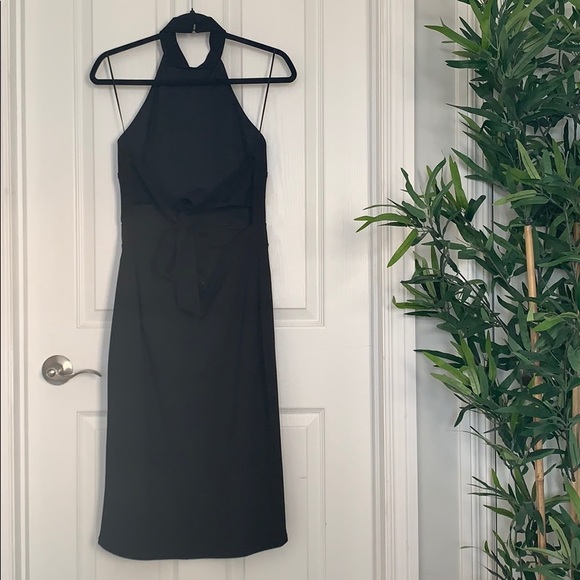 Little Black Halterneck Cocktail Dress - Picture 2 of 3